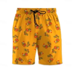 New OUKU Men's Swim Trunks Swim Shorts Quick Dry Lightweight Board Shorts Bottoms with Pockets Drawstring Swimming Surfing Beach Water Sports Printed Summer / Stretchy