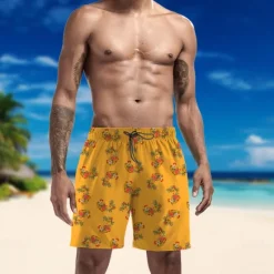 New OUKU Men's Swim Trunks Swim Shorts Quick Dry Lightweight Board Shorts Bottoms with Pockets Drawstring Swimming Surfing Beach Water Sports Printed Summer / Stretchy