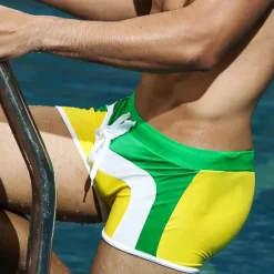Outlet OUKU Men's Swim Trunks Swim Shorts Quick Dry Board Shorts Bathing Suit Drawstring Swimming Surfing Beach Water Sports Patchwork Summer