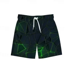 Online OUKU Men's Swim Trunks Swim Shorts Board Shorts Bottoms Drawstring with Pockets Swimming Surfing Beach Water Sports Printed Summer Spring Green