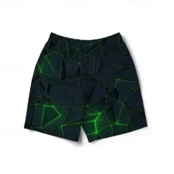 Online OUKU Men's Swim Trunks Swim Shorts Board Shorts Bottoms Drawstring with Pockets Swimming Surfing Beach Water Sports Printed Summer Spring Green