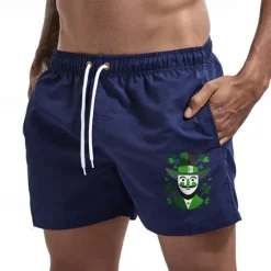 Hot OUKU Men's Swim Trunks Swim Shorts Board Shorts Bathing Suit Drawstring Mesh Lining with Pockets Swimming Surfing Beach Water Sports Printed Summer Spring
