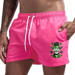 Hot OUKU Men's Swim Trunks Swim Shorts Board Shorts Bathing Suit Drawstring Mesh Lining with Pockets Swimming Surfing Beach Water Sports Printed Summer Spring