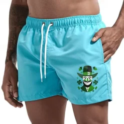 Hot OUKU Men's Swim Trunks Swim Shorts Board Shorts Bathing Suit Drawstring Mesh Lining with Pockets Swimming Surfing Beach Water Sports Printed Summer Spring