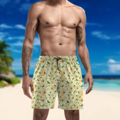 New OUKU Men's Swim Trunks Swim Shorts Quick Dry Lightweight Board Shorts Bottoms Drawstring with Pockets Swimming Surfing Beach Water Sports Floral Summer