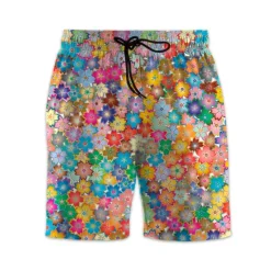 New OUKU Men's Swim Trunks Swim Shorts Quick Dry Lightweight Board Shorts Bottoms Drawstring with Pockets Swimming Surfing Beach Water Sports Floral Summer