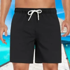 Online OUKU Men's Swim Trunks Swim Shorts Board Shorts Pocket Drawstring Elastic Waistband With Compression Liner Shorts Outdoor Beach Swimming Pool Quick Dry Lightweight Soft Swimming Beach Tailored Fit