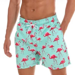 New OUKU Men's Swim Trunks Swim Shorts Board Shorts Bathing Suit Drawstring with Pockets Swimming Surfing Beach Water Sports Printed Summer Spring