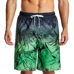OUKU Men's Swim Trunks Swim Shorts Board Shorts Bottoms Drawstring with Pockets Swimming Surfing Beach Water Sports Stripes Printed Summer Spring