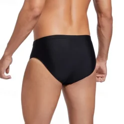 Hot OUKU Men's Swim Trunks Swim Shorts Swimwear Bottoms Swimming Surfing Beach Water Sports Solid Colored Summer Spring Black