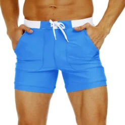 Online OUKU Men's Swim Trunks Swim Shorts Board Shorts Bathing Suit Drawstring Mesh Lining with Pockets Swimming Surfing Beach Water Sports Solid Colored Summer