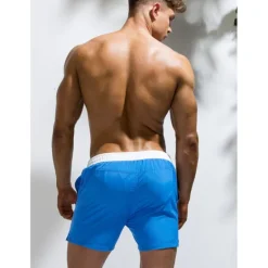 Online OUKU Men's Swim Trunks Swim Shorts Board Shorts Bathing Suit Drawstring Mesh Lining with Pockets Swimming Surfing Beach Water Sports Solid Colored Summer