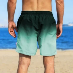 Sale OUKU Men's Swim Trunks Swim Shorts Board Shorts Bathing Suit Drawstring with Pockets Swimming Surfing Beach Water Sports Gradient Summer Spring