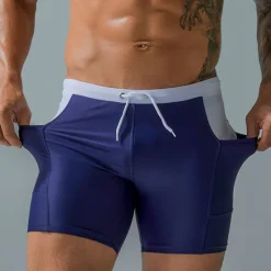 Outlet OUKU Men's Swim Trunks Swim Shorts Board Shorts Drawstring with Pockets Swimming Surfing Beach Water Sports Patchwork Summer