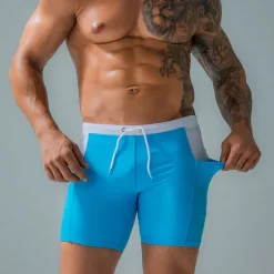 Outlet OUKU Men's Swim Trunks Swim Shorts Board Shorts Drawstring with Pockets Swimming Surfing Beach Water Sports Patchwork Summer