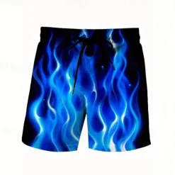 Clearance OUKU Men's Swim Trunks Swim Shorts 4-Way Stretch Fabric Board Shorts Bottoms Drawstring with Pockets Swimming Surfing Beach Water Sports Printed Summer Spring