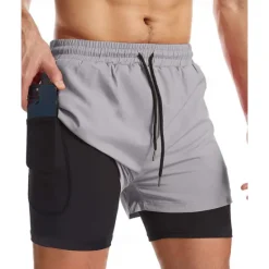 Discount OUKU Men's Swim Trunks Swim Shorts Board Shorts Color Block Quick dry Breathable With Compression Liner with Towel Loop Vacation Beach Hawaiian Casual Black