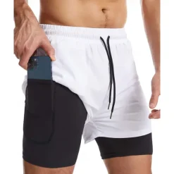 Discount OUKU Men's Swim Trunks Swim Shorts Board Shorts Color Block Quick dry Breathable With Compression Liner with Towel Loop Vacation Beach Hawaiian Casual Black