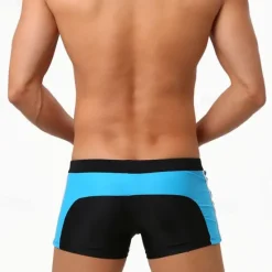 New OUKU Men's Swim Trunks Swim Shorts Board Shorts Drawstring Elastic Waist Color Block Comfort Quick Dry Short Holiday Beach Weekend Fashion Casual Micro-elastic Black