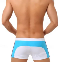 New OUKU Men's Swim Trunks Swim Shorts Board Shorts Drawstring Elastic Waist Color Block Comfort Quick Dry Short Holiday Beach Weekend Fashion Casual Micro-elastic Black