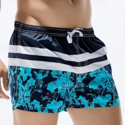 Outlet OUKU Men's Swim Trunks Swim Shorts Quick Dry Lightweight Board Shorts Bathing Suit with Pockets Drawstring Swimming Surfing Beach Water Sports Stripes Summer