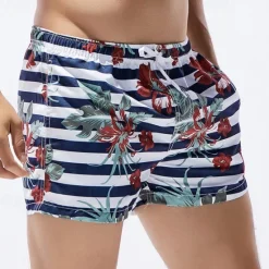 Outlet OUKU Men's Swim Trunks Swim Shorts Quick Dry Lightweight Board Shorts Bathing Suit with Pockets Drawstring Swimming Surfing Beach Water Sports Stripes Summer