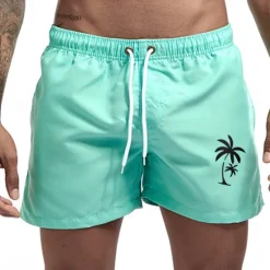 Best OUKU Men's Swim Trunks Swim Shorts Board Shorts Bathing Suit Drawstring Mesh Lining with Pockets Swimming Surfing Beach Water Sports Printed Summer Spring