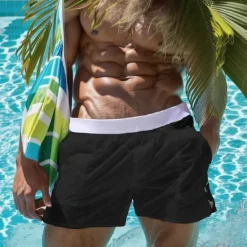 Online OUKU Men's Swim Trunks Swim Shorts Quick Dry Board Shorts Bathing Suit with Pockets Transparent Swimming Surfing Beach Water Sports Solid Colored Summer