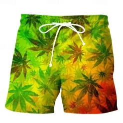 Discount OUKU Men's Swim Trunks Swim Shorts Board Shorts Bathing Suit Drawstring with Pockets Swimming Surfing Beach Water Sports Tropical Summer Spring