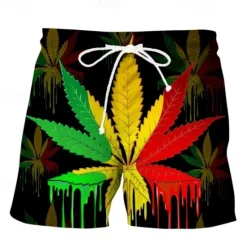 Discount OUKU Men's Swim Trunks Swim Shorts Board Shorts Bathing Suit Drawstring with Pockets Swimming Surfing Beach Water Sports Tropical Summer Spring