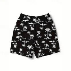 Discount OUKU Men's Swim Trunks Swim Shorts Board Shorts Bottoms Drawstring with Pockets Swimming Surfing Beach Water Sports Tropical Printed Summer Spring Black