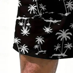 Discount OUKU Men's Swim Trunks Swim Shorts Board Shorts Bottoms Drawstring with Pockets Swimming Surfing Beach Water Sports Tropical Printed Summer Spring Black