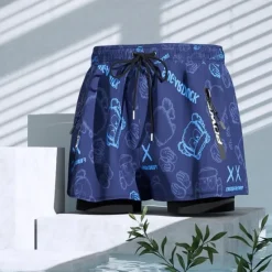 Best OUKU Men's Swim Trunks Swim Shorts Quick Dry Lightweight Board Shorts Bathing Suit with Pockets Compression Liner Drawstring Swimming Surfing Beach Water Sports Solid Colored Summer