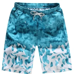 Online OUKU Men's Swim Trunks Swim Shorts Lightweight Quick Dry Bottoms Drawstring with Pockets Swimming Surfing Beach Water Sports Printed Spring Summer Autumn / Fall