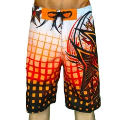 Best OUKU Men's Swim Trunks Swim Shorts Quick Dry Board Shorts Bathing Suit with Pockets Drawstring Swimming Surfing Beach Water Sports Grid Pattern Summer