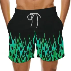 Outlet OUKU Men's Swim Trunks Swim Shorts 4-Way Stretch Fabric Board Shorts Bottoms Drawstring with Pockets Swimming Surfing Beach Water Sports Printed Summer Spring