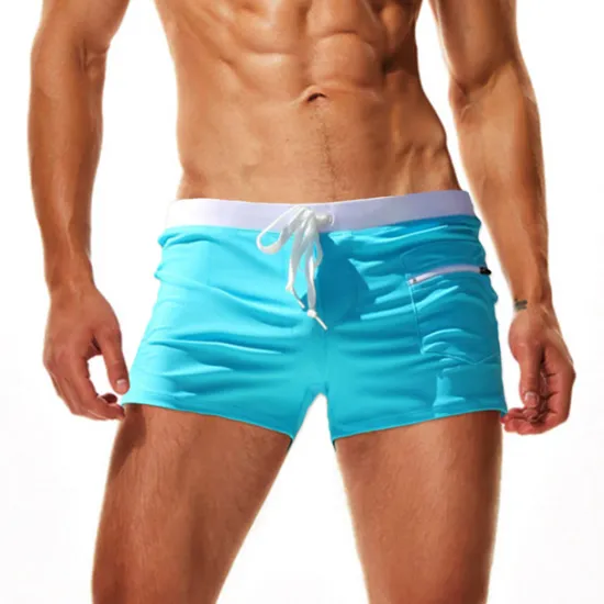 Best OUKU Men's Swim Trunks Swim Shorts Board Shorts Drawstring with Mesh lining Mesh Lining Solid Color Quick Dry Breathable Short Beach Swimming Pool Bathing Sports Fashion Black Red Micro-elastic