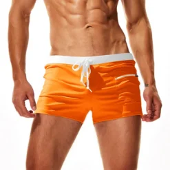 Best OUKU Men's Swim Trunks Swim Shorts Board Shorts Drawstring with Mesh lining Mesh Lining Solid Color Quick Dry Breathable Short Beach Swimming Pool Bathing Sports Fashion Black Red Micro-elastic