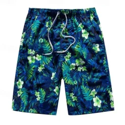 New OUKU Men's Swim Trunks Swim Shorts Board Shorts Bathing Suit Drawstring with Pockets Swimming Surfing Beach Water Sports Tropical Summer Spring