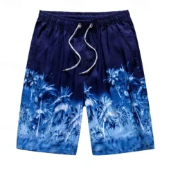 New OUKU Men's Swim Trunks Swim Shorts Board Shorts Bathing Suit Drawstring with Pockets Swimming Surfing Beach Water Sports Tropical Summer Spring