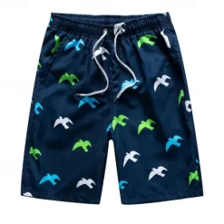 New OUKU Men's Swim Trunks Swim Shorts Board Shorts Bathing Suit Drawstring with Pockets Swimming Surfing Beach Water Sports Tropical Summer Spring