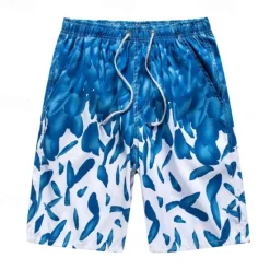 New OUKU Men's Swim Trunks Swim Shorts Board Shorts Bathing Suit Drawstring with Pockets Swimming Surfing Beach Water Sports Tropical Summer Spring