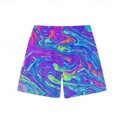 Best OUKU Men's Swim Trunks Swim Shorts 4-Way Stretch Fabric Board Shorts Bottoms Drawstring with Pockets Swimming Surfing Beach Water Sports Printed Summer Spring
