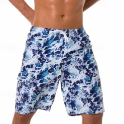 Hot OUKU Men's Swim Trunks Swim Shorts Board Shorts Pocket Drawstring Elastic Waistband Shorts Outdoor Sports & Outdoor Beach Fall Quick Dry Lightweight Soft Swimming Surfing Beach Tailored Fit Sportswear
