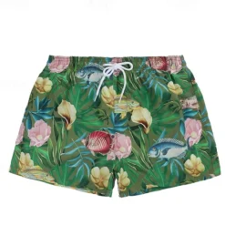 Clearance OUKU Men's Swim Trunks Swim Shorts Quick Dry Lightweight Board Shorts Bathing Suit with Pockets Mesh Lining Drawstring Swimming Surfing Beach Water Sports Floral Summer / Stretchy