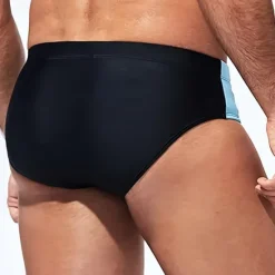 Clearance OUKU Men's Swim Trunks Swim Shorts Swimwear Bottoms Swimming Surfing Beach Water Sports Patchwork Summer Spring Black