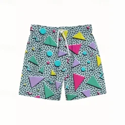 Hot OUKU Men's Swim Trunks Swim Shorts Board Shorts Bottoms Drawstring with Pockets Swimming Surfing Beach Water Sports Printed Summer Spring Light Green