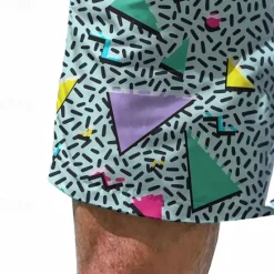 Hot OUKU Men's Swim Trunks Swim Shorts Board Shorts Bottoms Drawstring with Pockets Swimming Surfing Beach Water Sports Printed Summer Spring Light Green