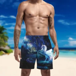 Clearance OUKU Men's Swim Trunks Swim Shorts Quick Dry Lightweight Board Shorts Bottoms with Pockets Drawstring Swimming Surfing Beach Water Sports Animals Summer