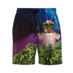Clearance OUKU Men's Swim Trunks Swim Shorts Quick Dry Lightweight Board Shorts Bottoms with Pockets Drawstring Swimming Surfing Beach Water Sports Animals Summer